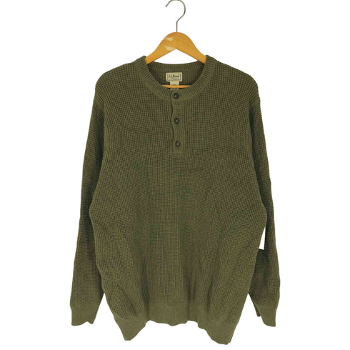 エルエルビーン L.L.Bean ヘンリーネック ウール混 ニット メンズ XXL