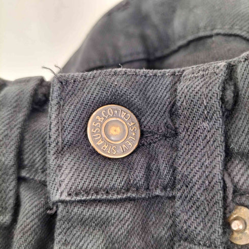 リーバイス Levis アメリカ製 ボタン裏23刻印 42TALONジップ 後染め ブラックデニム レディース 記載無し