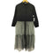ザラ ZARA シアー チュール ドッキング シャツワンピース レディース import:S