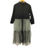 ザラ ZARA シアー チュール ドッキング シャツワンピース レディース import:S