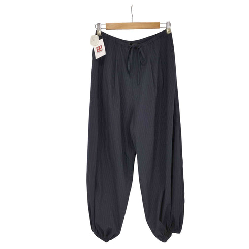 ザラ ZARA ZW COLLECTION PINSTRIPED BALLOON TROUSERS ドローコード ワイド 2タック イージースラックス レディース JPN:S