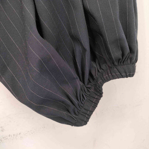 ザラ ZARA ZW COLLECTION PINSTRIPED BALLOON TROUSERS ドローコード ワイド 2タック イージースラックス レディース JPN:S