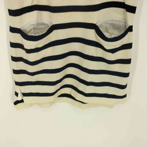 サカイラック sacai luck 11AW カシミヤ混 ケーブル編み 袖 ボーダー 切替 S/S ニット ワンピース レディース JPN:2