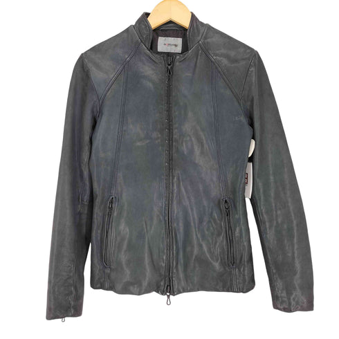 モルガンオム MORGAN HOMME lamb leather山羊革 染加工 シングルライダースジャケット メンズ import:M