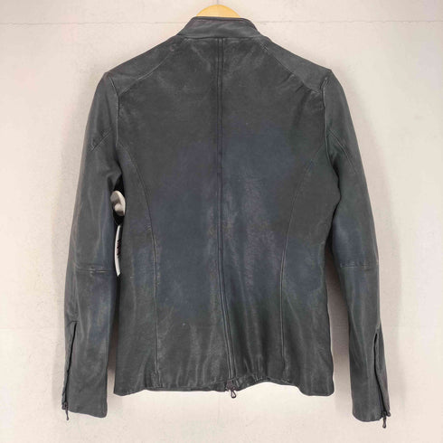 モルガンオム MORGAN HOMME lamb leather山羊革 染加工 シングルライダースジャケット メンズ import:M
