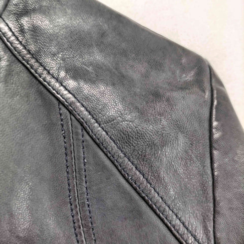 モルガンオム MORGAN HOMME lamb leather山羊革 染加工 シングルライダースジャケット メンズ import:M