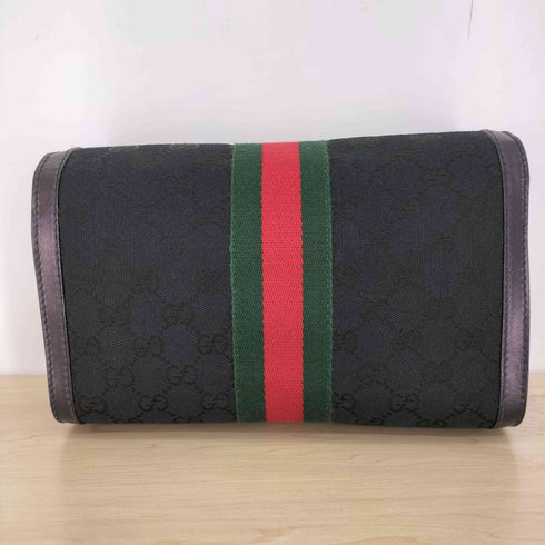 グッチ GUCCI PARFUMUS 70-80S OLD イタリア製 シェリーライン GG キャンバス モノグラム ショルダーバッグ レディース