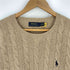 ポロラルフローレン POLO RALPH LAUREN 現行タグ ポニー刺繍 カシミヤ混 ウールケーブルニット メンズ JPN:L