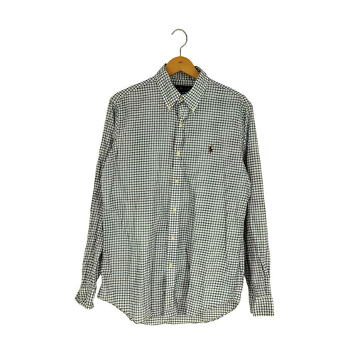 ラルフローレン RALPH LAUREN 現行タグ CLASSIC FIT ポニー刺繍 ボタンダウン チェックシャツ メンズ import:M