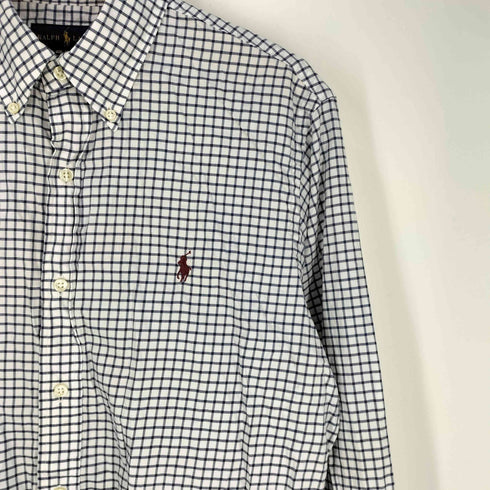 ラルフローレン RALPH LAUREN 現行タグ CLASSIC FIT ポニー刺繍 ボタンダウン チェックシャツ メンズ import:M