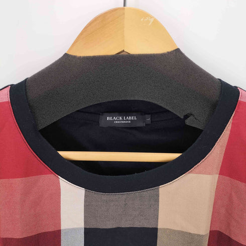 ブラックレーベルクレストブリッジ BLACK LABEL CRESTBRIDGE フロントチェック L/S クルーネックTシャツ メンズ import:L
