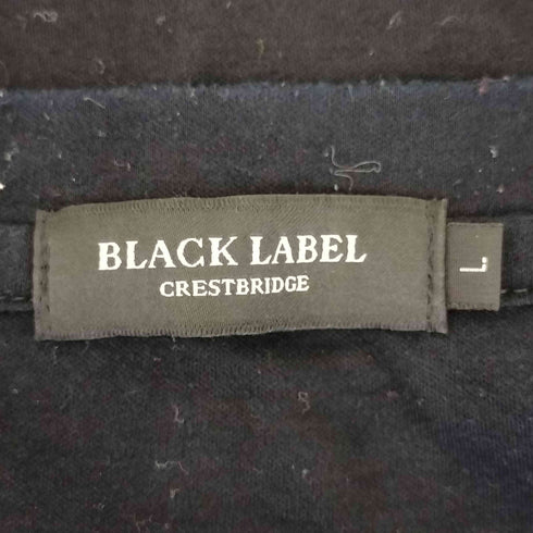 ブラックレーベルクレストブリッジ BLACK LABEL CRESTBRIDGE フロントチェック L/S クルーネックTシャツ メンズ import:L