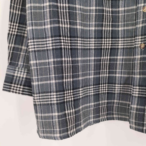 CLAYBROOKE OUTDOORS 90~00s ウクライナ製 ウール混 アクリル チェック ネルシャツ メンズ import:L