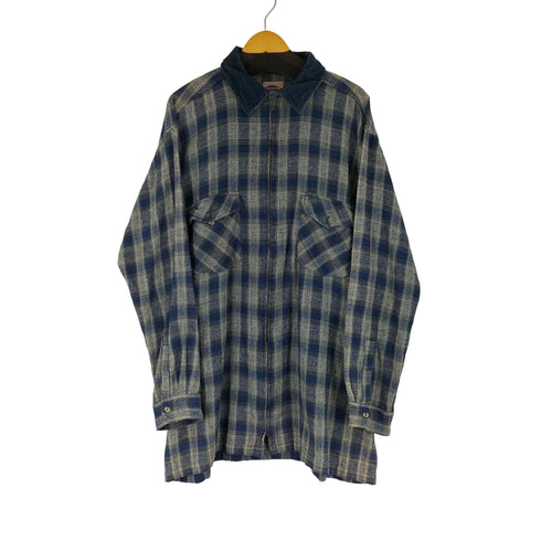 Authentic Resist Clothing 襟コーデュロイ ジップアップ シャツジャケット メンズ import:XXL