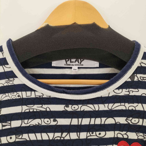 プレイコムデギャルソン PLAY COMME des GARCONS AD2009 キャラクタープリントボーダーTシャツ メンズ JPN:M