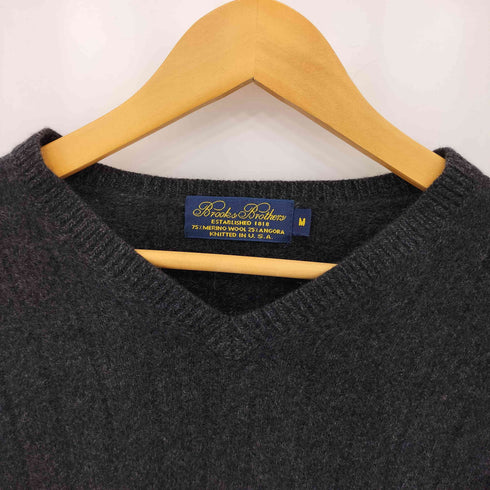 ブルックスブラザーズ BROOKS BROTHERS 80-90s USA製 Vネック アンゴラ混 ウールニット セーター メンズ import:M