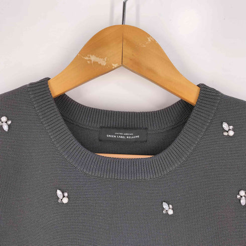 ユナイテッドアローズグリーンレーベルリラクシング UNITED ARROWS green label relaxing ドットビジュー ニット ベスト ―ウォッシャブル― レディース