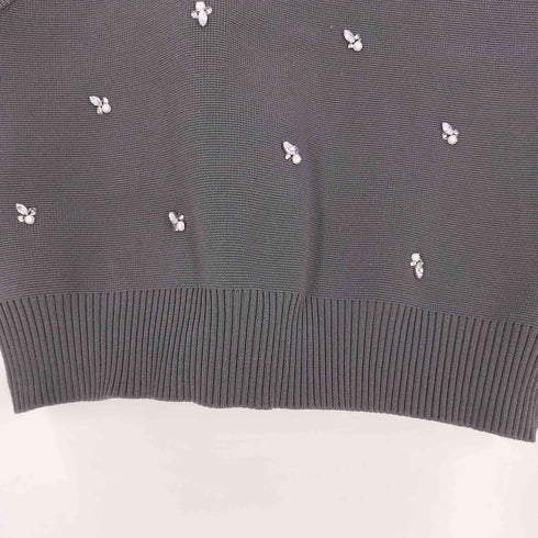 ユナイテッドアローズグリーンレーベルリラクシング UNITED ARROWS green label relaxing ドットビジュー ニット ベスト ―ウォッシャブル― レディース