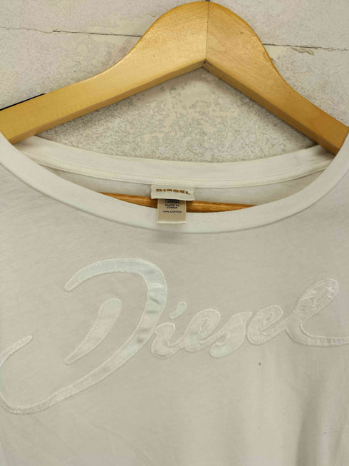 ディーゼル DIESEL フロント刺繍七分袖カットソー Y2K レディース S