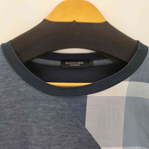 ブラックレーベルクレストブリッジ BLACK LABEL CRESTBRIDGE チェックパッチワーククルーネックTシャツ メンズ import:L