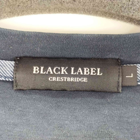 ブラックレーベルクレストブリッジ BLACK LABEL CRESTBRIDGE チェックパッチワーククルーネックTシャツ メンズ import:L