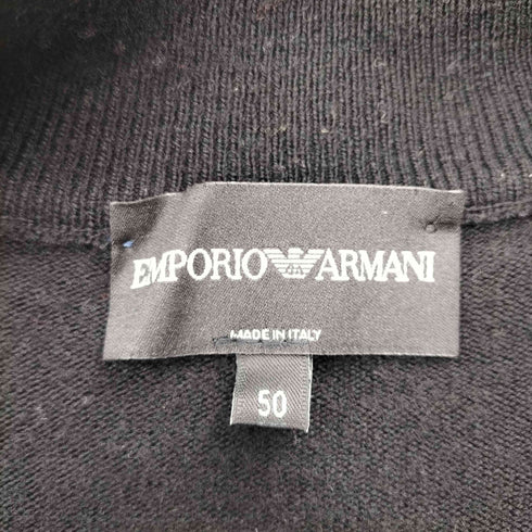 エンポリオアルマーニ EMPORIO ARMANI イタリア製 サイドライン ウール ナイロン ニット トラック ジャケット ジャージ メンズ EUR:50