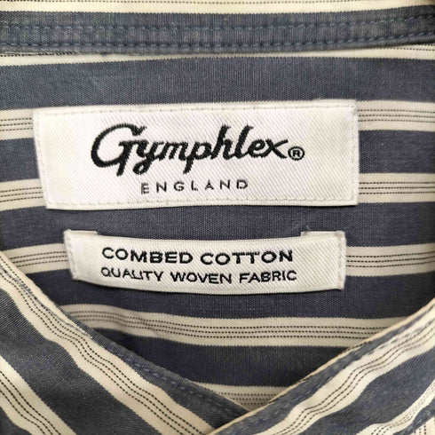 ジムフレックス GYMPHLEX COMBED COTTON バンドカラーシャツ メンズ 14