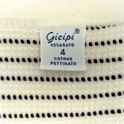 ジチピ gicipi サーマル ボーダー ボートネック Tシャツ メンズ JPN:4