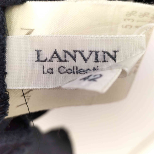 ランバン LANVIN 麻 リネン混 比翼 シャツ ジャケット レディース EUR:42