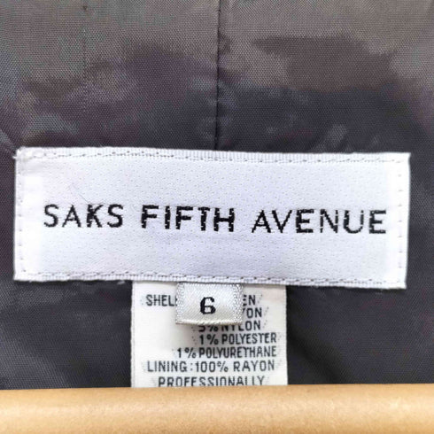 サックスフィフスアベニュー SAKS FIFTH AVENUE ピンストライプ リネン混 4B テーラードジャケット スラックス セットアップ レディース 6