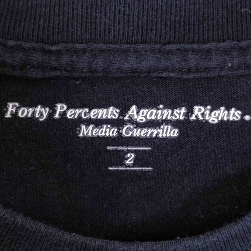 フォーティーパーセントアゲインストライツ FORTY PERCENTS AGAINST RIGHTS FPARプリント S/S クルーネック Tシャツ メンズ JPN:2