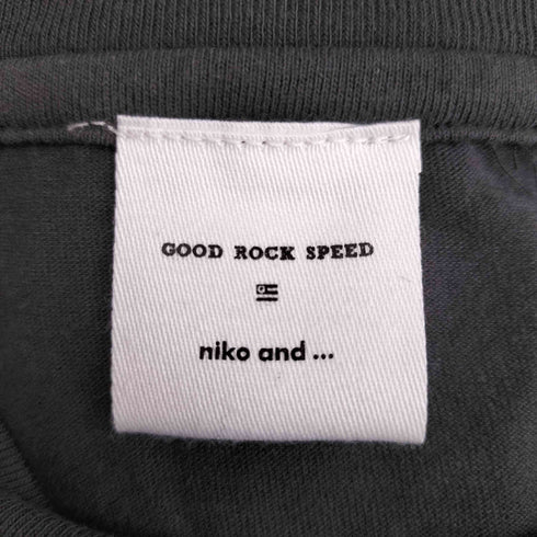 ニコアンド niko and... フロントプリント フリルスリーブ Tシャツ レディース