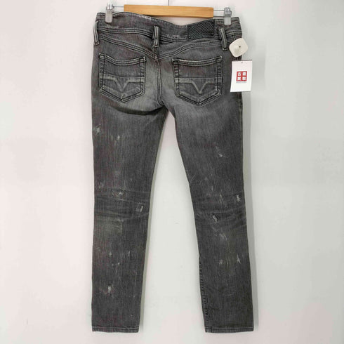 ディーゼル DIESEL MATIC Y2K ローライズ レザーパッチ ダメージ デニム パンツ メンズ W29 L32