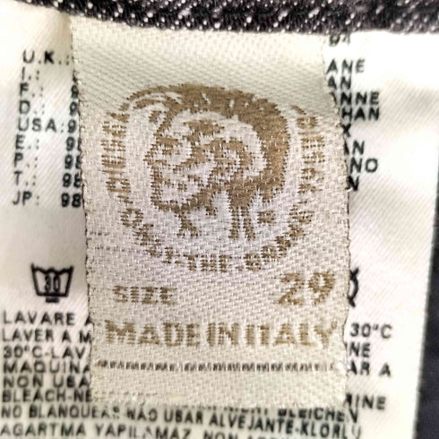 ディーゼル DIESEL MATIC Y2K ローライズ レザーパッチ ダメージ デニム パンツ メンズ W29 L32