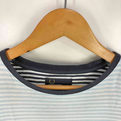 フレッドペリー FRED PERRY ロゴ刺繍 ボーダー S/S クルーネックTシャツ メンズ import:M