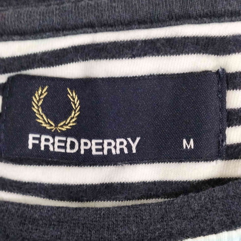 フレッドペリー FRED PERRY ロゴ刺繍 ボーダー S/S クルーネックTシャツ メンズ import:M