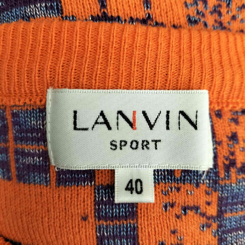 ラバンスポーツ LANVIN SPORT チェック柄 クルーネックセーター レディース JPN:40