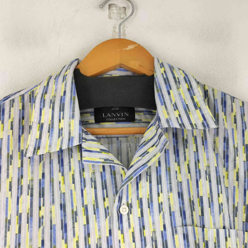 ランバンコレクション LANVIN COLLECTION 総柄 S/S 開襟シャツ メンズ import:L