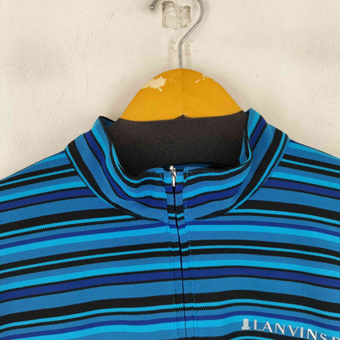 ラバンスポーツ LANVIN SPORT ボーダー ハーフジップ ポロシャツ メンズ US:40