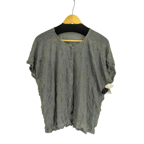 ミーイッセイミヤケ me ISSEY MIYAKE 14AW ネット半袖カーディガン レディース ONE SIZE