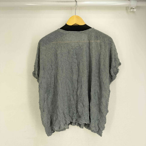 ミーイッセイミヤケ me ISSEY MIYAKE 14AW ネット半袖カーディガン レディース ONE SIZE