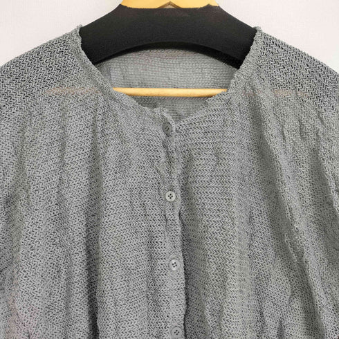 ミーイッセイミヤケ me ISSEY MIYAKE 14AW ネット半袖カーディガン レディース ONE SIZE
