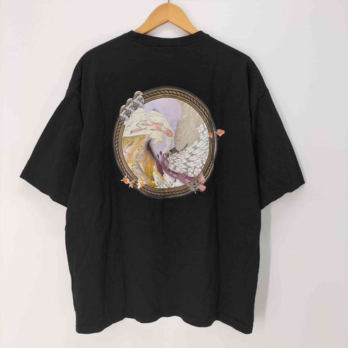 麻中之蓬 和柄 プリント Tシャツ メンズ import:XL