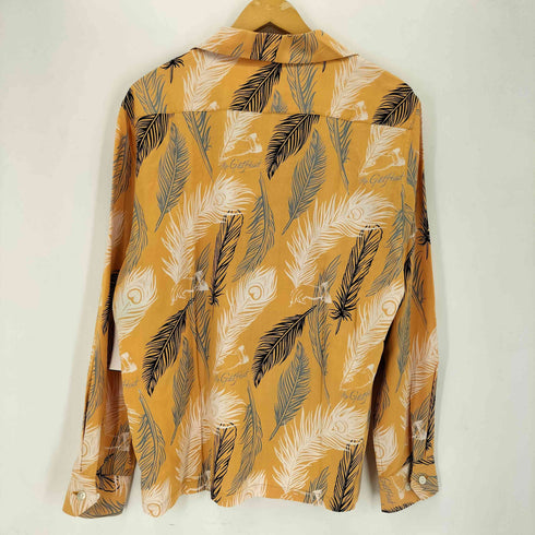 バイグラッドハンド BY GLADHAND 24SS PEACOCK QUILL - L/S SHIRTS ピーコッククイル 総柄デザイン オープンカラー 長袖シャツ メンズ JPN:M
