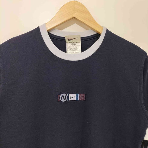 ナイキ NIKE 00s Y2K スウッシュ ワッペン L/S Tシャツ ロンT ピチ メンズ JPN:M