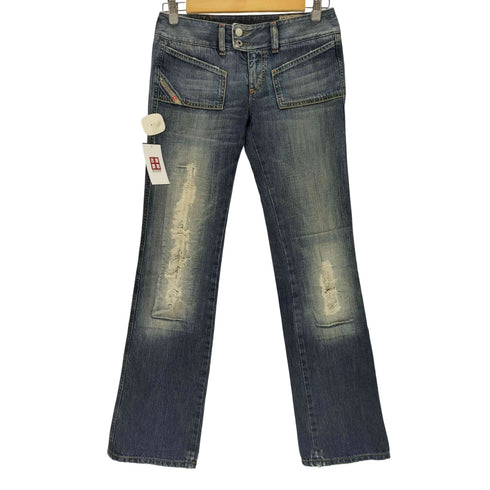 ディーゼル DIESEL HUSH D.S. ローライズダメージブーツカットデニム Y2K レディース 26/32