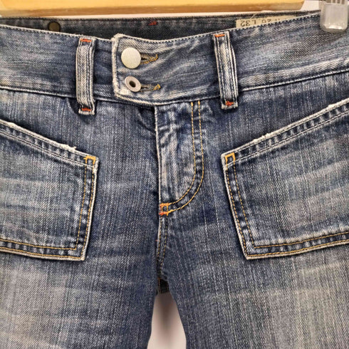 ディーゼル DIESEL HUSH D.S. ローライズダメージブーツカットデニム Y2K レディース 26/32