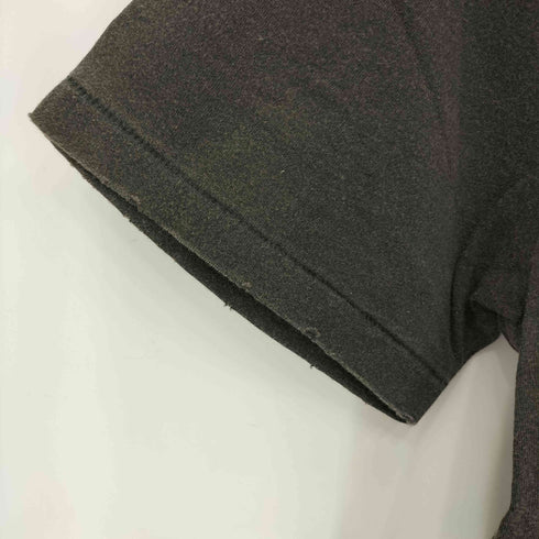 オールドクロウ OLD CROW ワンポイントロゴプリント フェード クラックデザイン クルーネック半袖Tシャツカットソー メンズ JPN:M