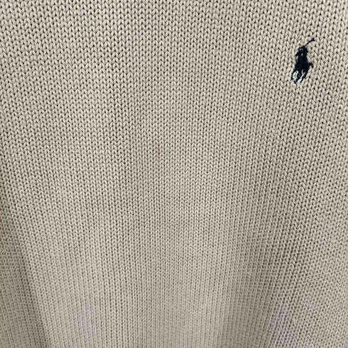ポロバイラルフローレン Polo by RALPH LAUREN 90S ポニー刺繍 クルーネック コットンニット メンズ import:XL