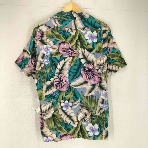 hilo hattie ハワイ製 コットンレーヨン オープンカラーアロハシャツ メンズ import:L
